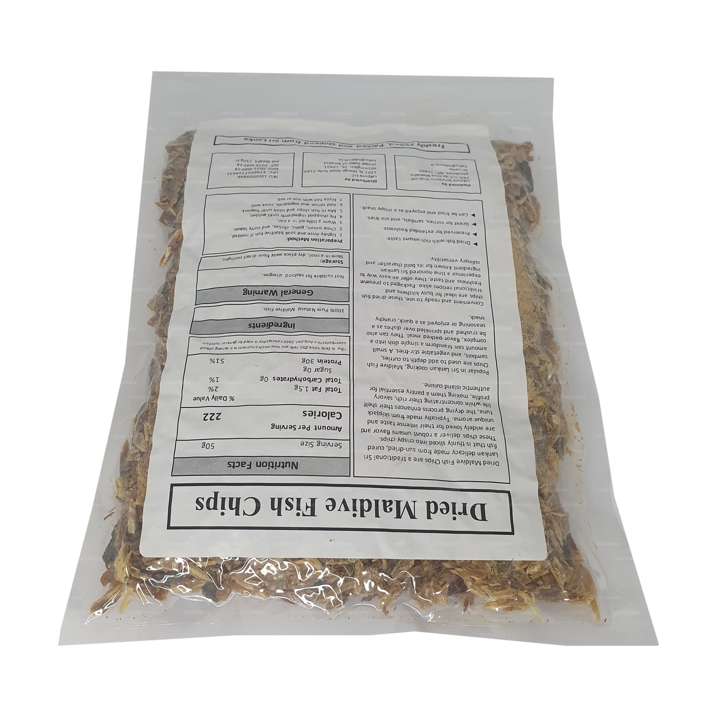 Lakpura Malediwy Fish Chips (150g) Opakowanie