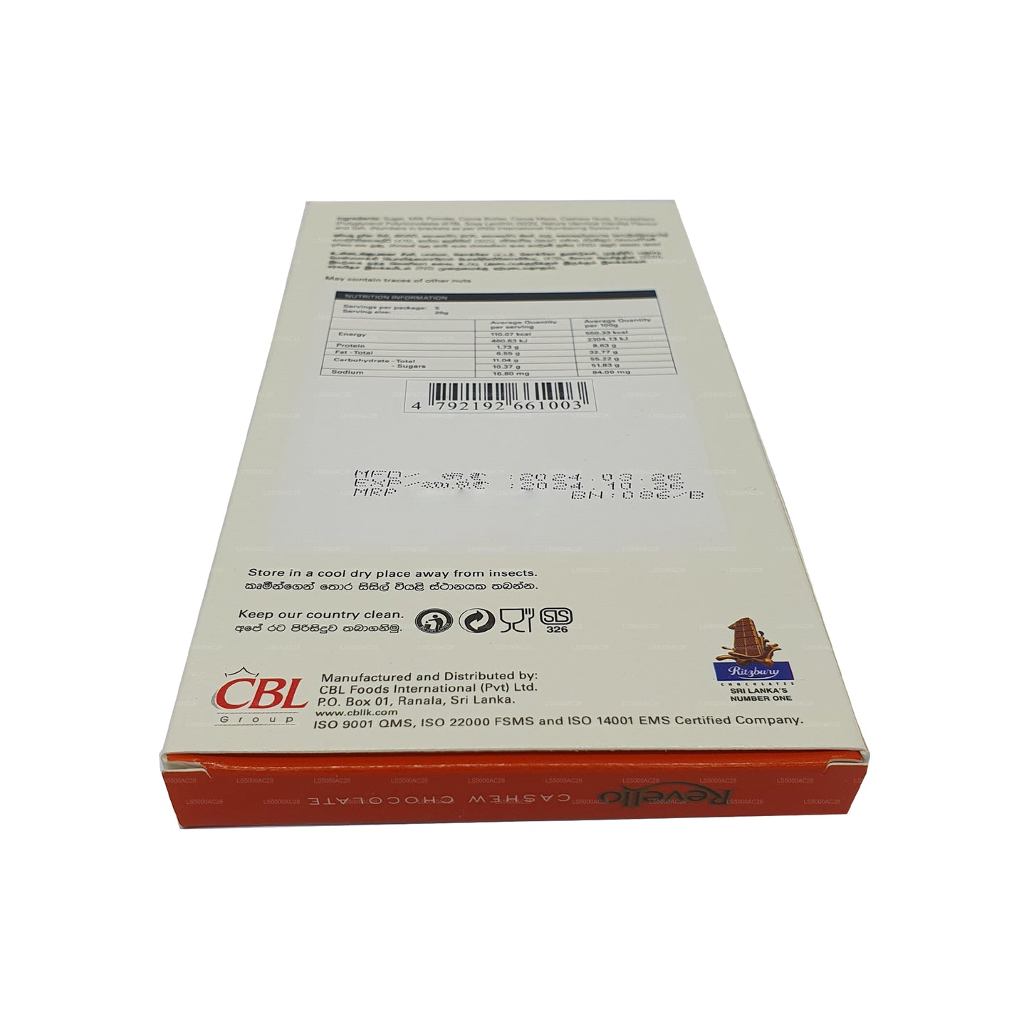 Czekolada z nerkowca Revello