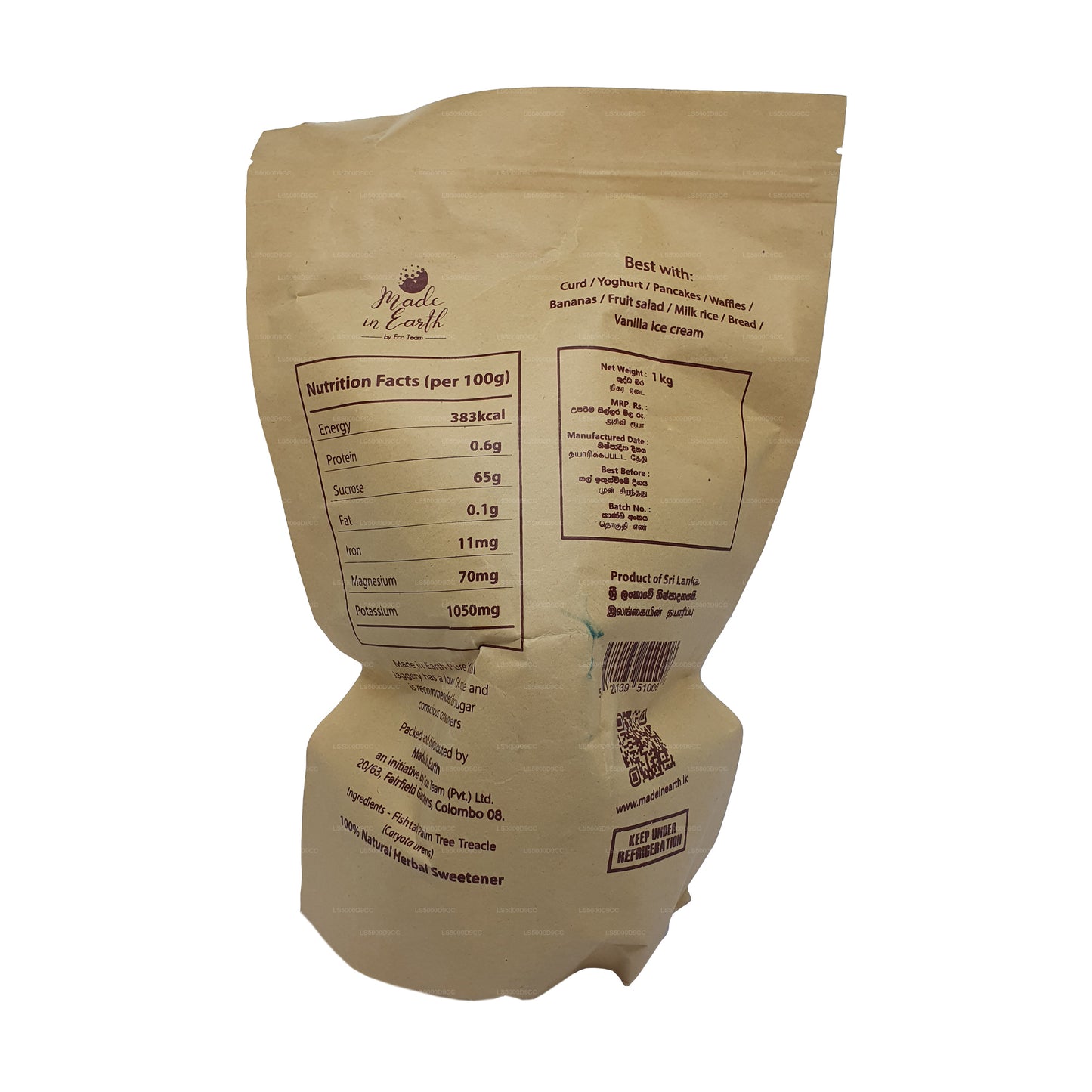 Made In Earth Czysty Naturalny Kithul Jaggery (500g)