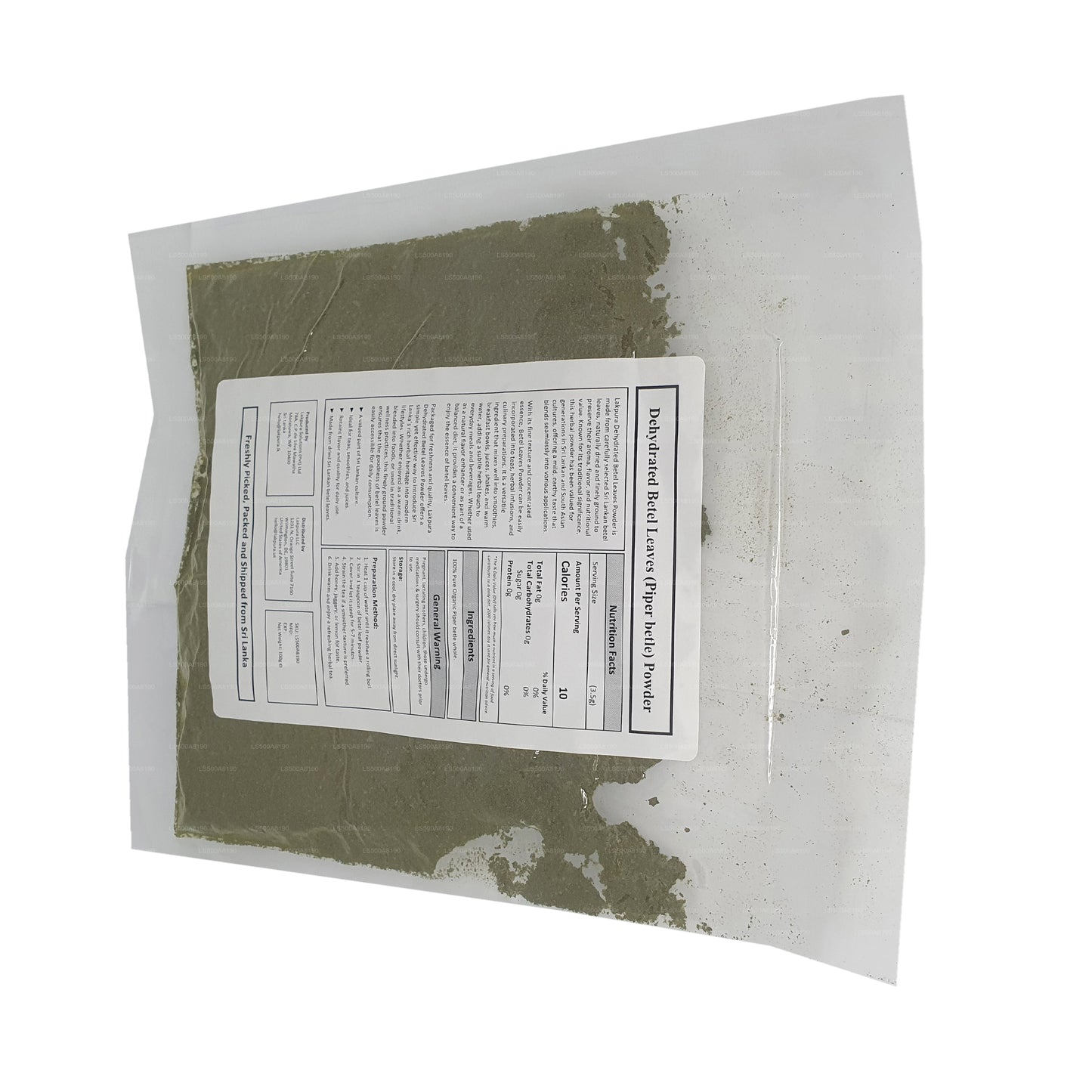 Lakpura Odwodnione Liście Betelu w proszku (100g)