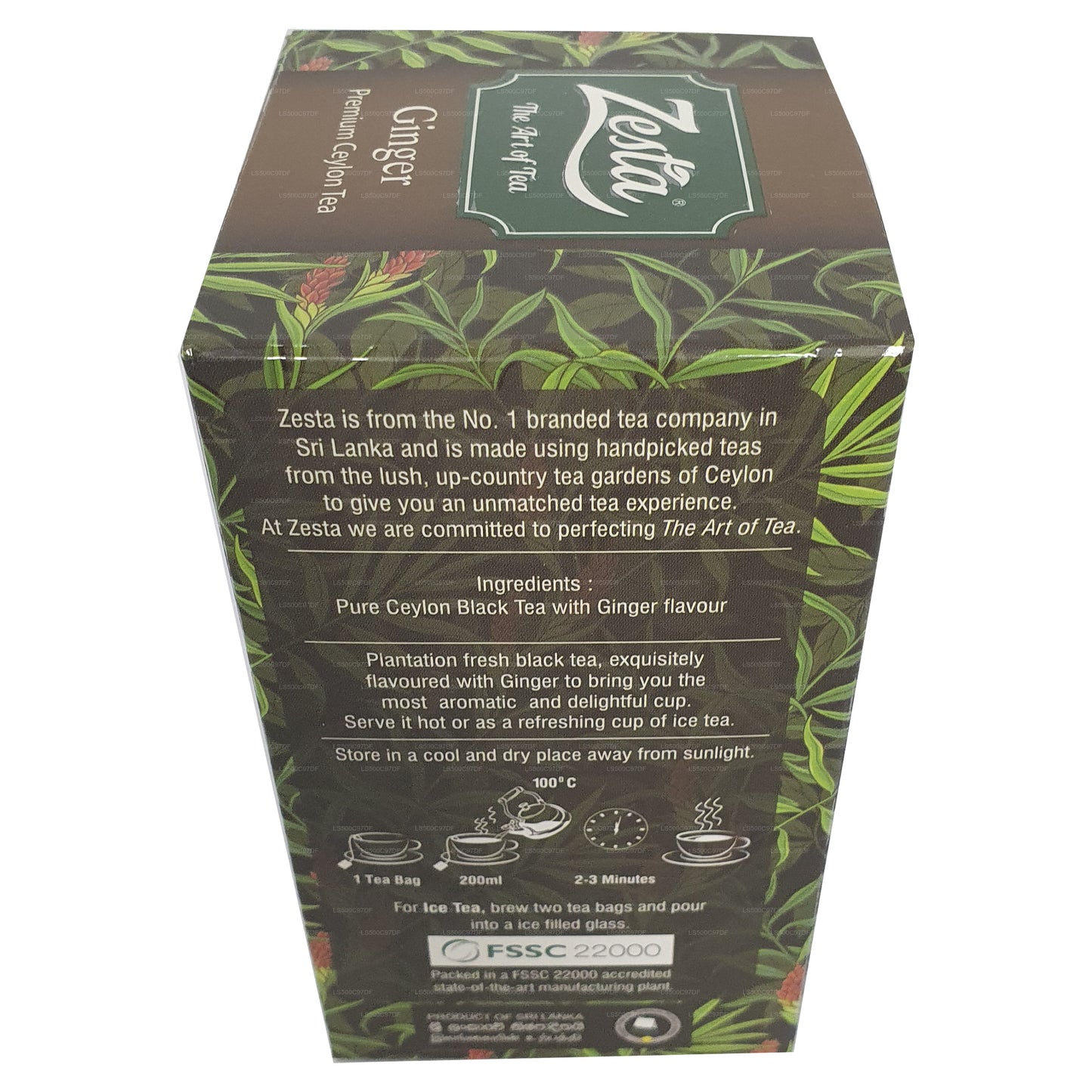 Zesta Ginger Premium Tea cejlońska (36g) 20 torebek