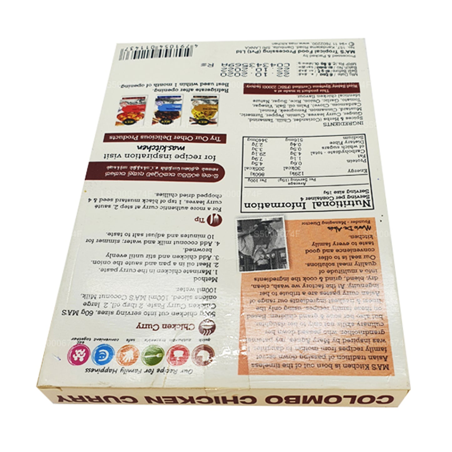 MA's Kitchen Colombo Kurczak Curry Pasta (60g)