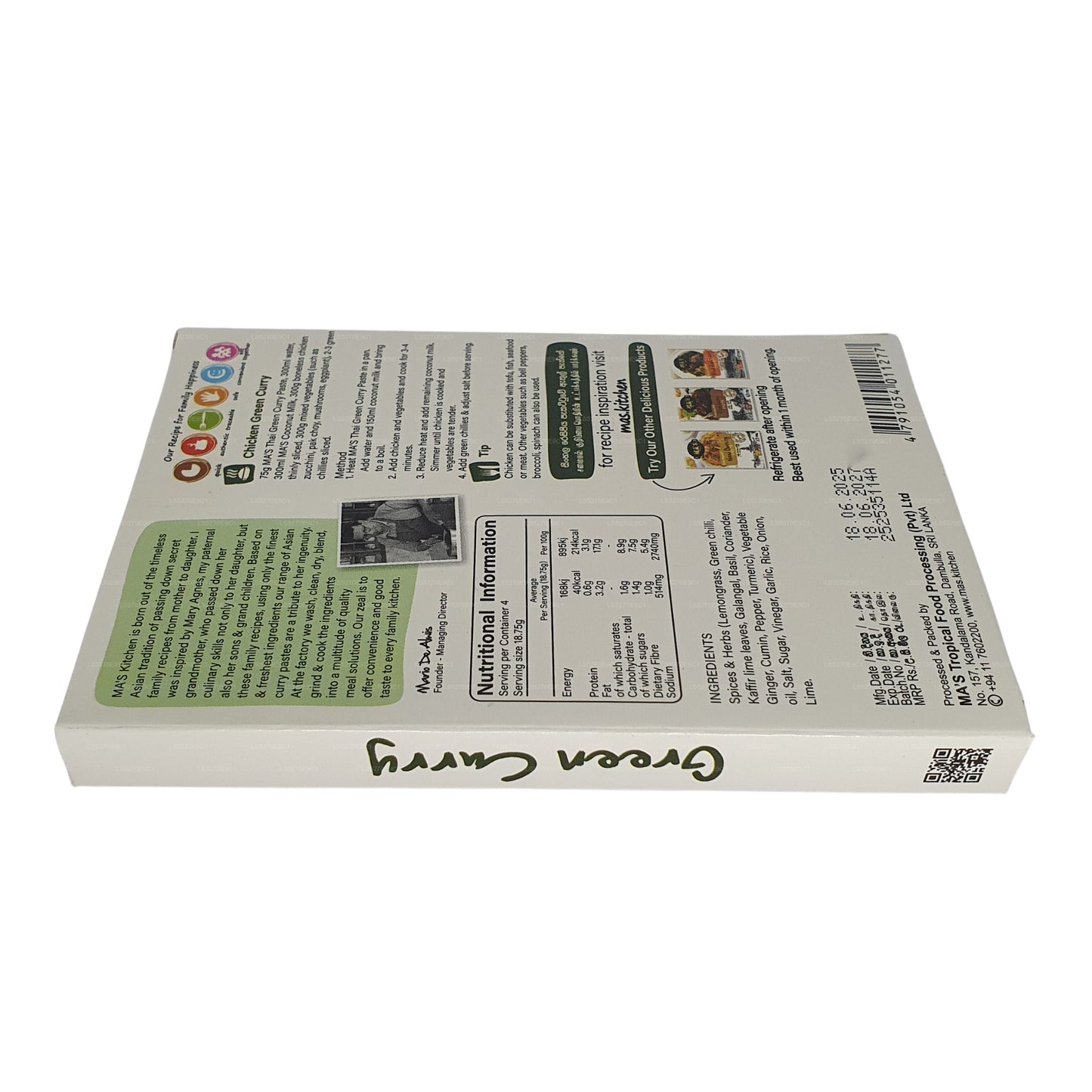 MA's Kitchen Tajska Zielona Pasta Curry (60g)