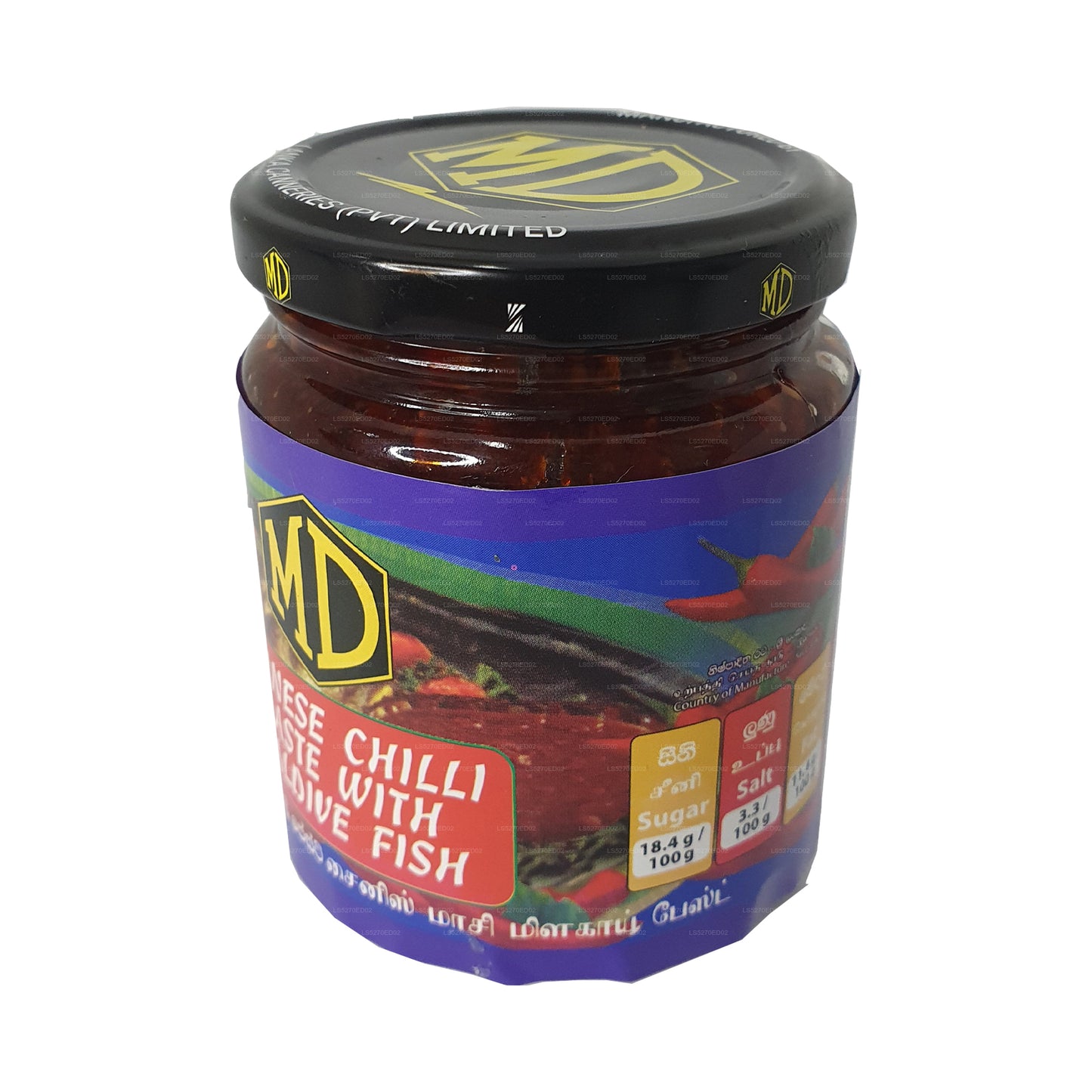 MD Chińska pasta chili z rybą malediwską (270g)
