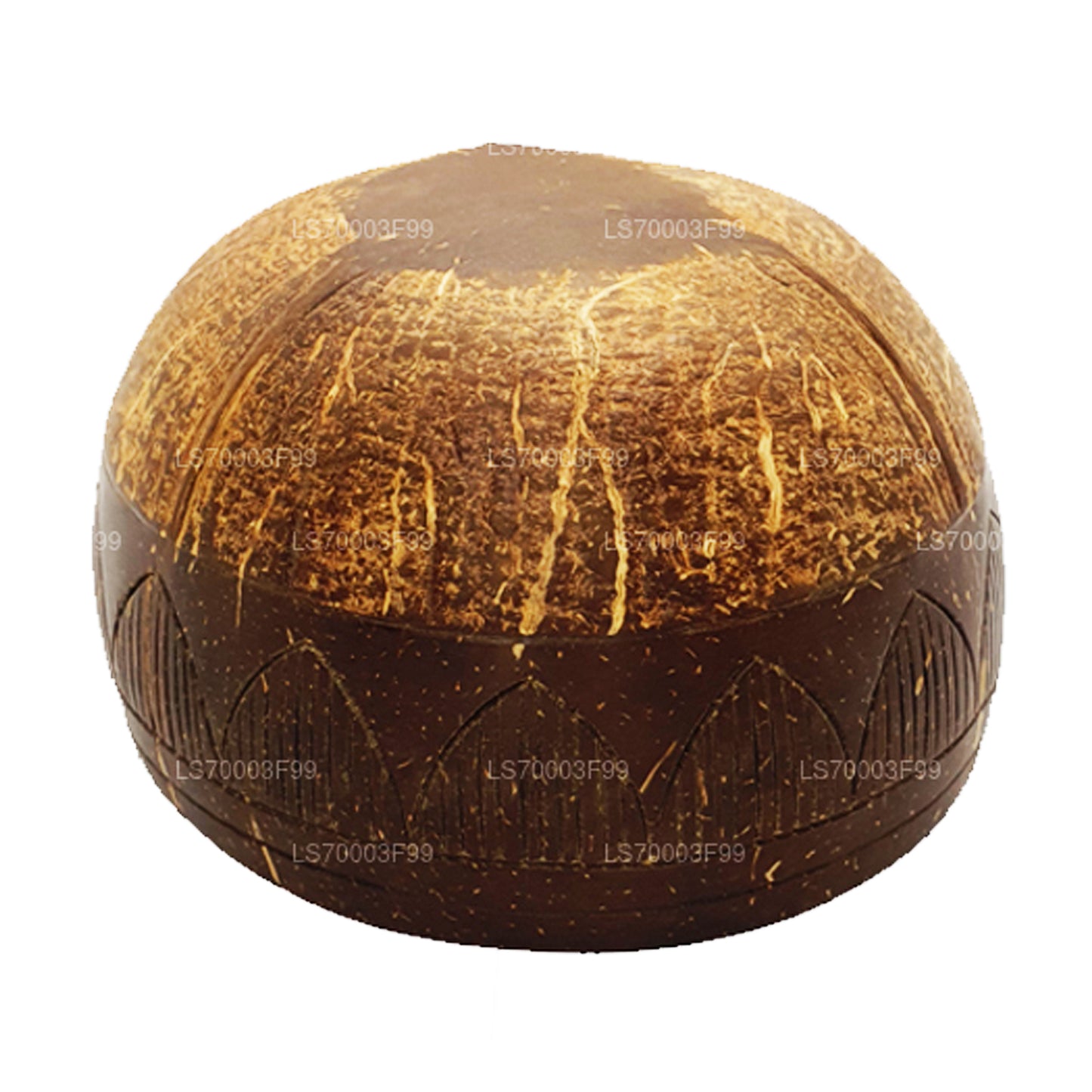 Miska koktajlowa z łupin kokosowych z łyżką i widelcem