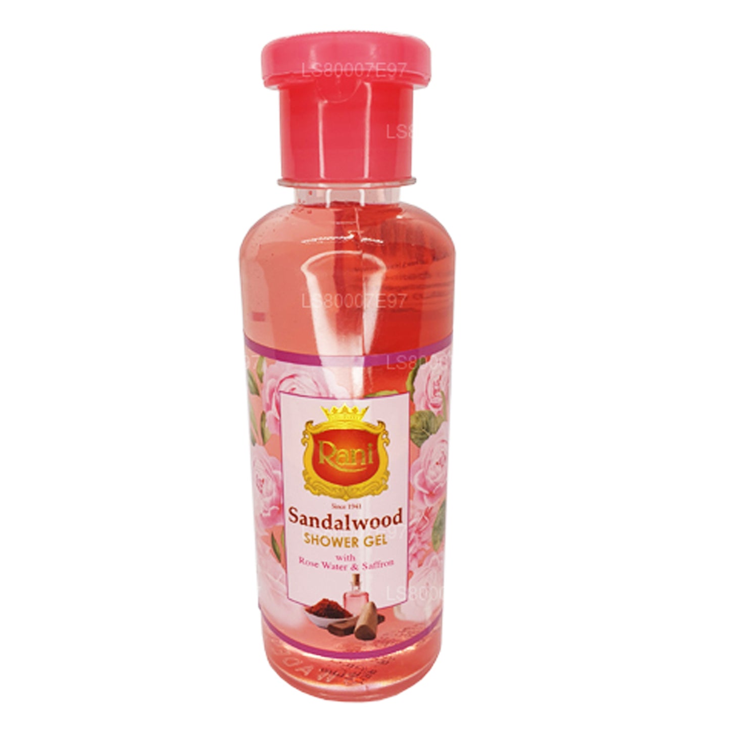 Swadeshi Rani Sandalwood Żel pod prysznic Woda różana i szafran (250 ml)