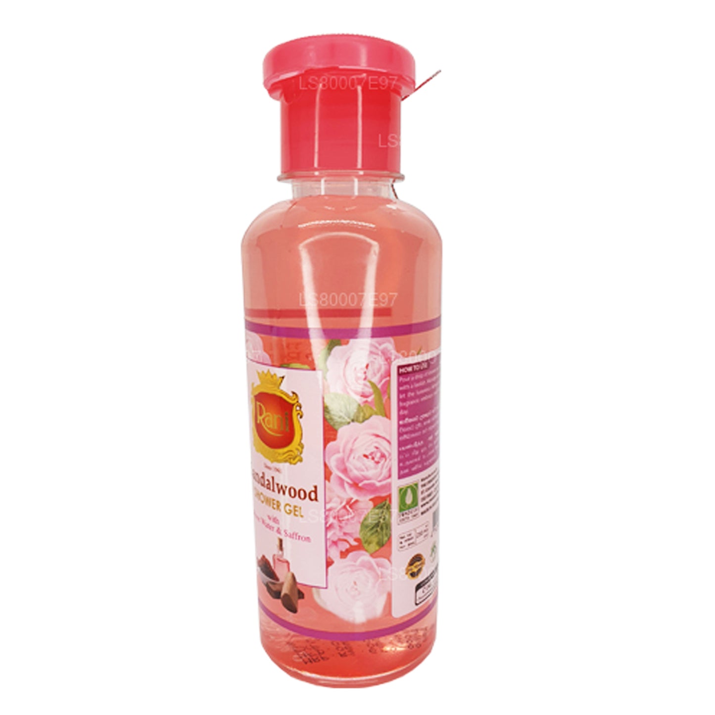 Swadeshi Rani Sandalwood Żel pod prysznic Woda różana i szafran (250 ml)