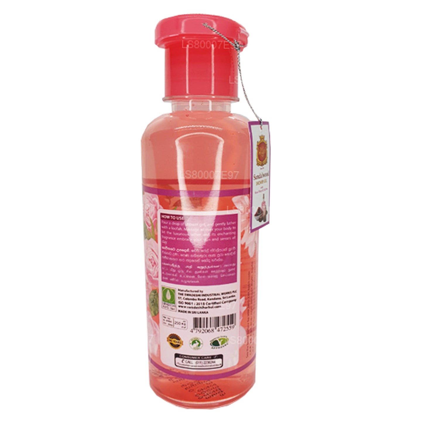 Swadeshi Rani Sandalwood Żel pod prysznic Woda różana i szafran (250 ml)