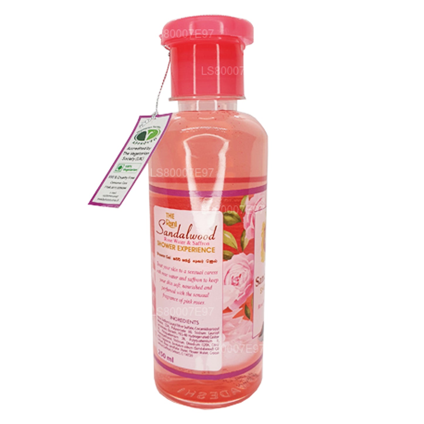 Swadeshi Rani Sandalwood Żel pod prysznic Woda różana i szafran (250 ml)