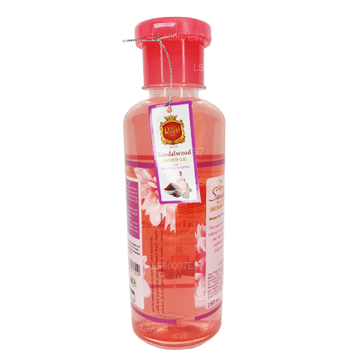 Swadeshi Rani Sandalwood Żel pod prysznic Woda różana i szafran (250 ml)