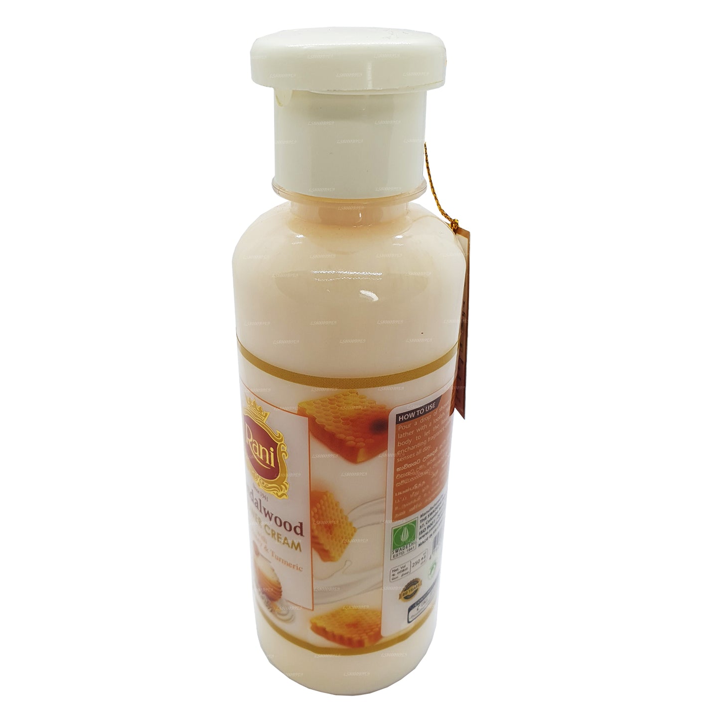 Swadeshi Rani Krem pod Prysznic Drzewo Sandałowe Z Mlekiem, Miodem I Kurkumą (250ml)