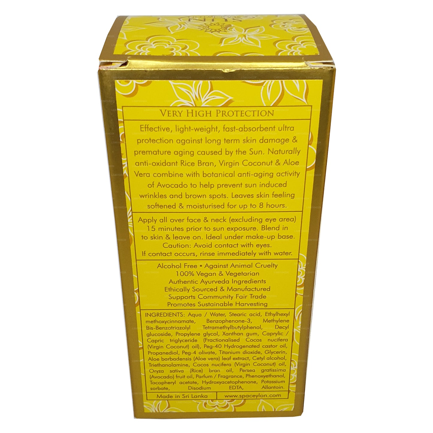 Spa Ceylon SUN Moisture Care Anti Age Krem do Twarzy UVA+ UVB „SPF 50+” (30ml)