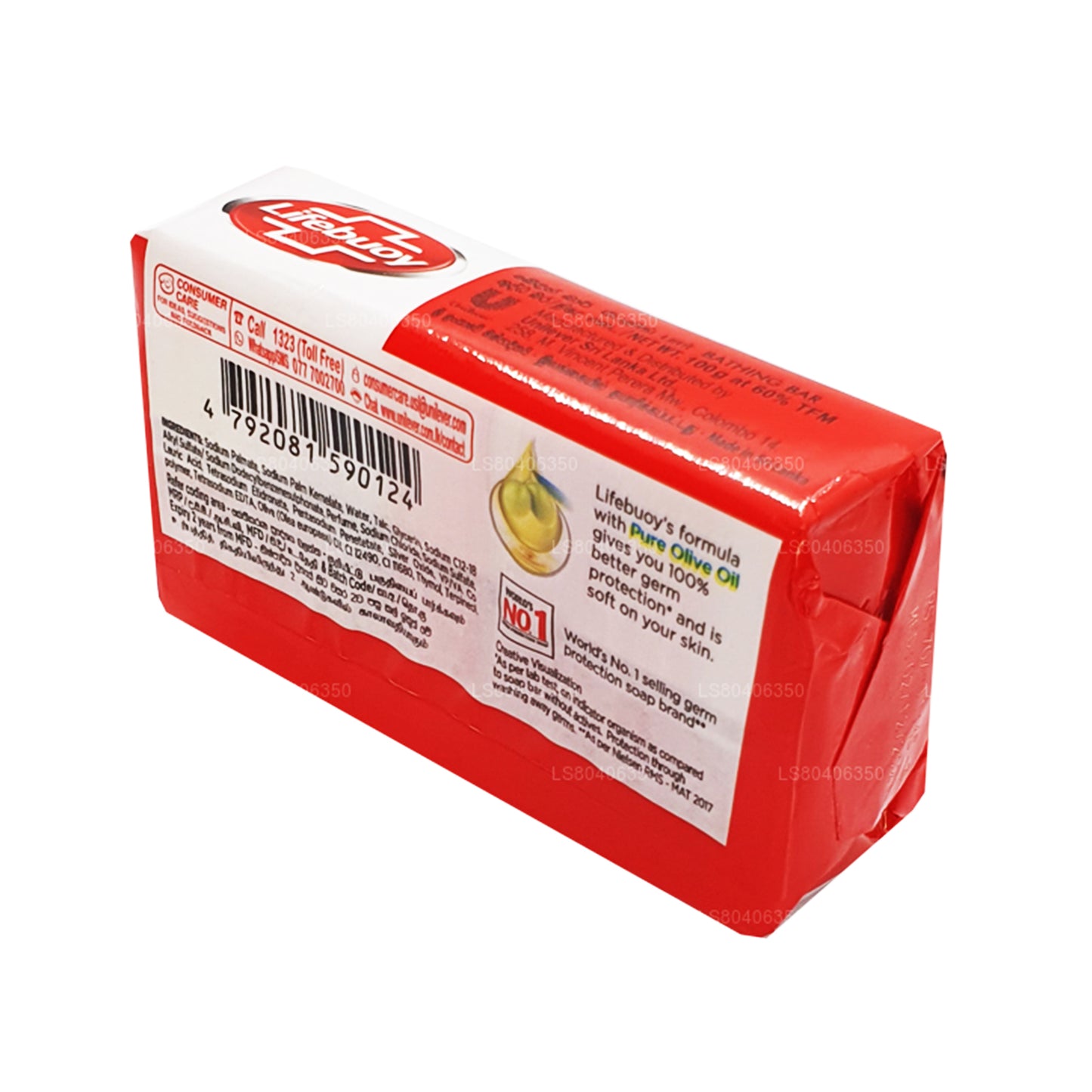 Lifebuoy Total 10 Mydło do ciała z czystą oliwą z oliwek (100g)