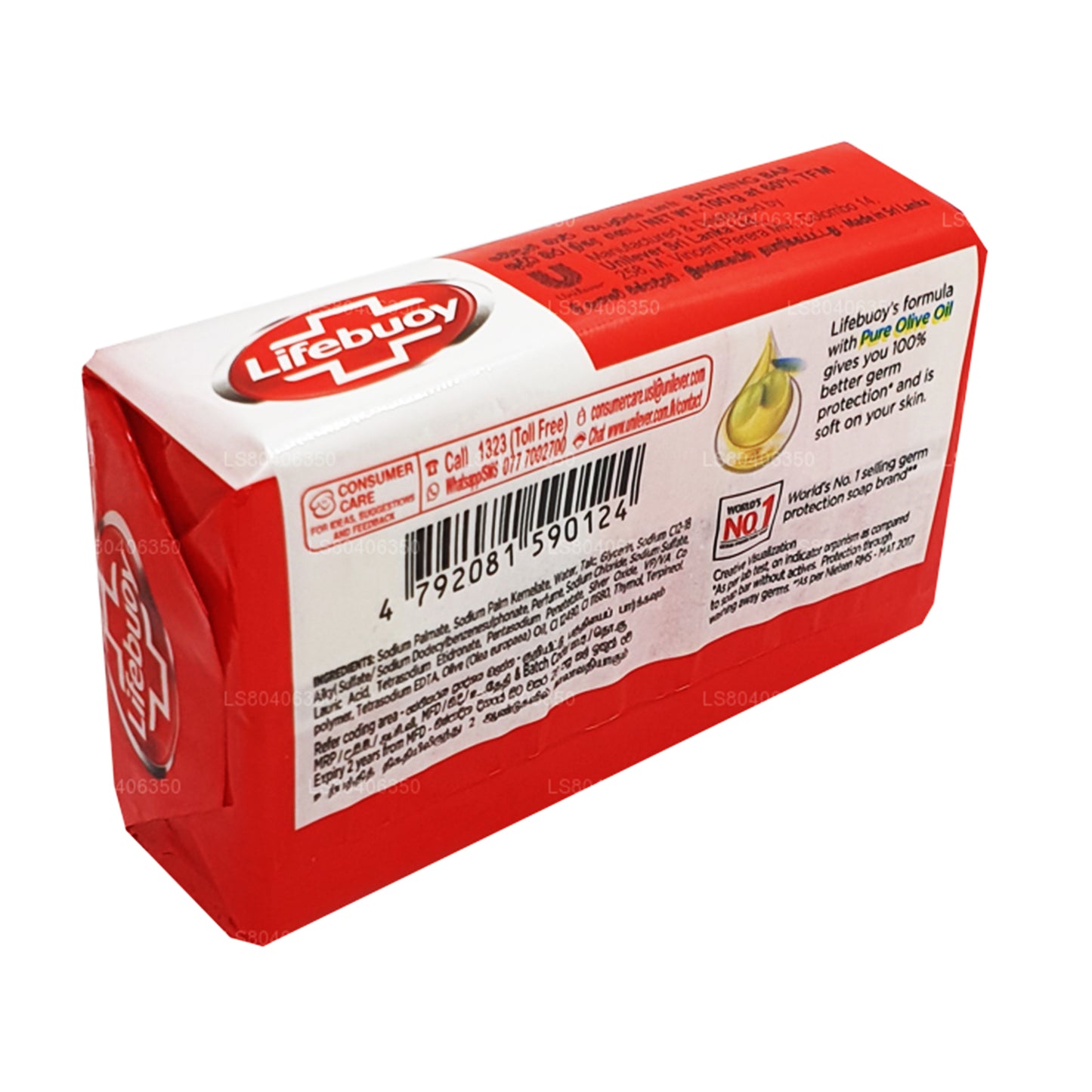 Lifebuoy Total 10 Mydło do ciała z czystą oliwą z oliwek (100g)