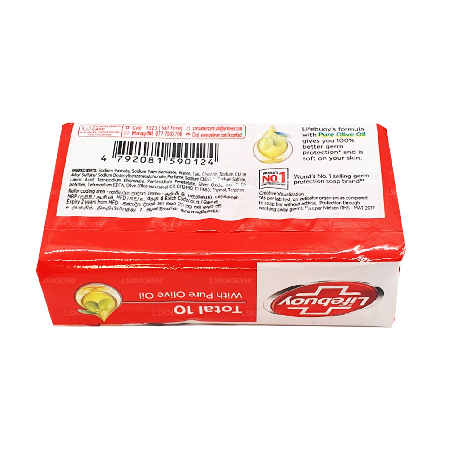 Lifebuoy Total 10 Mydło do ciała z czystą oliwą z oliwek (100g)