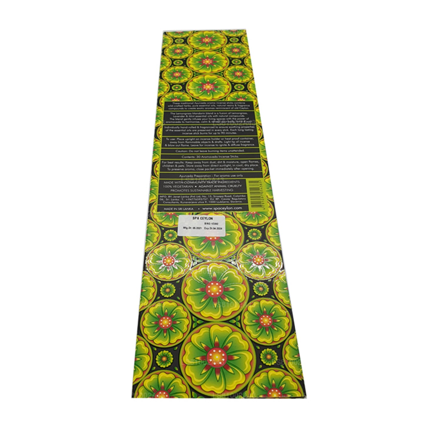 Spa Ceylon Lemongrass Mandarin Aromaveda 30 Kadzidełka