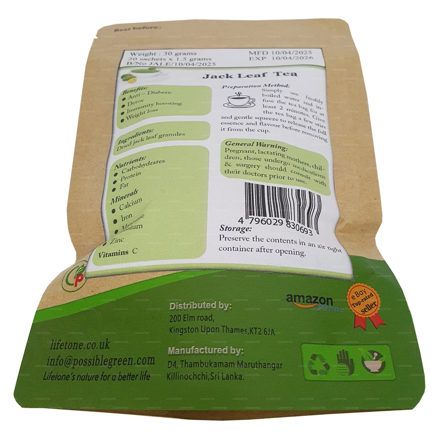 Lifetone Herbata liściasta Jackfruit (40g)