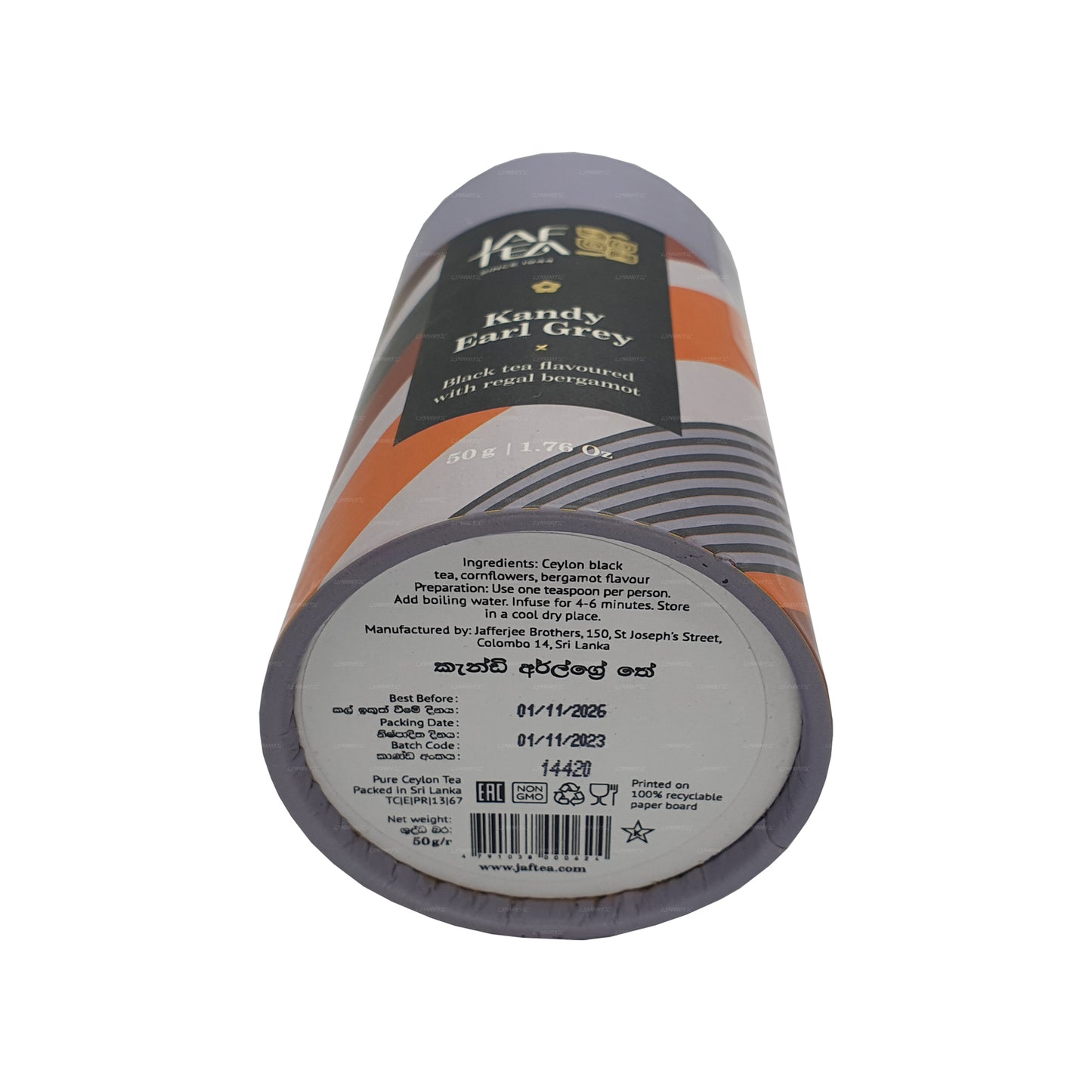 Jaf Tea Kandy Earl Grey Herbata czarna o smaku Regal Bergamotka (50g)