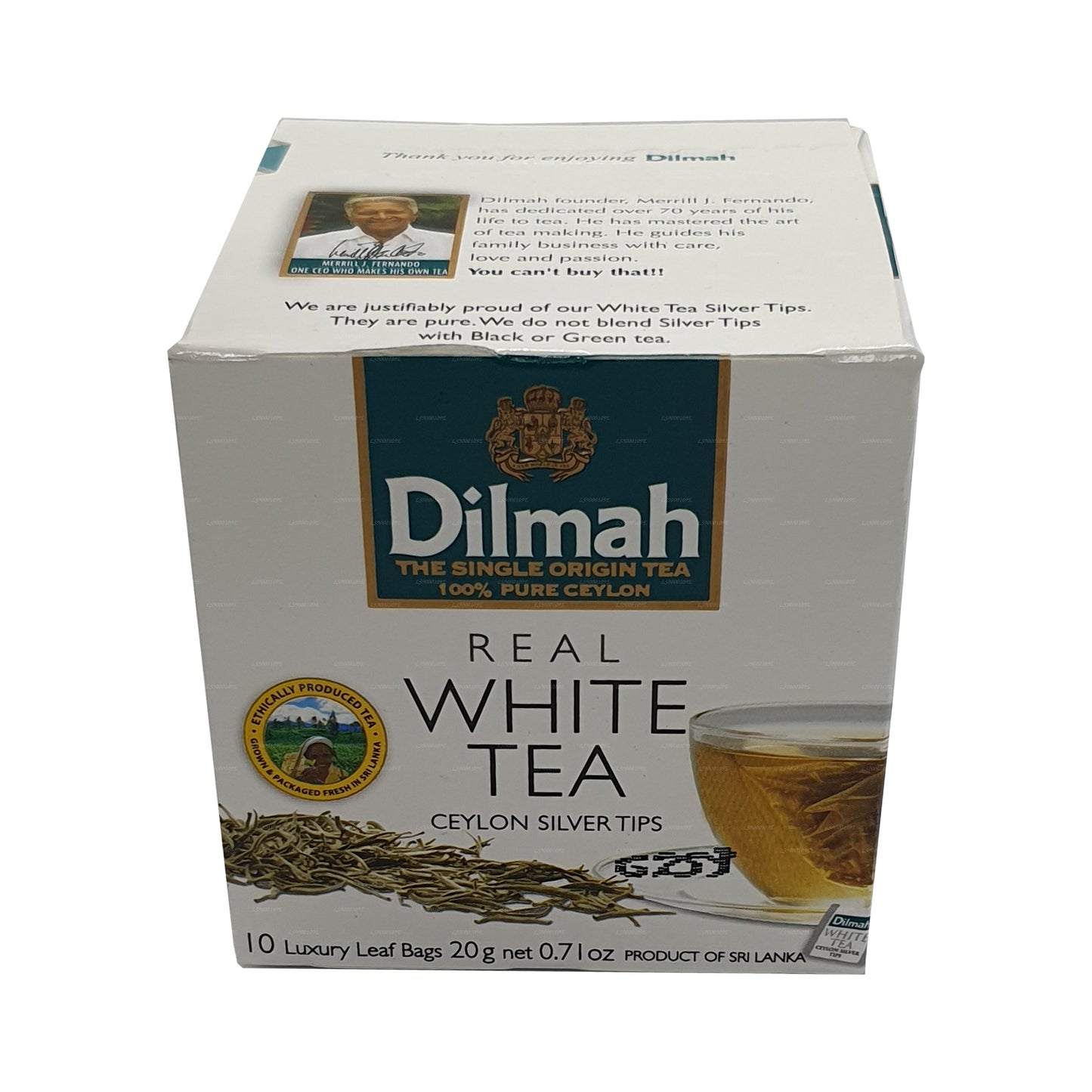 Dilmah Prawdziwa Biała Herbata Ceylon Silver Tips (20g) 10 torebek herbaty