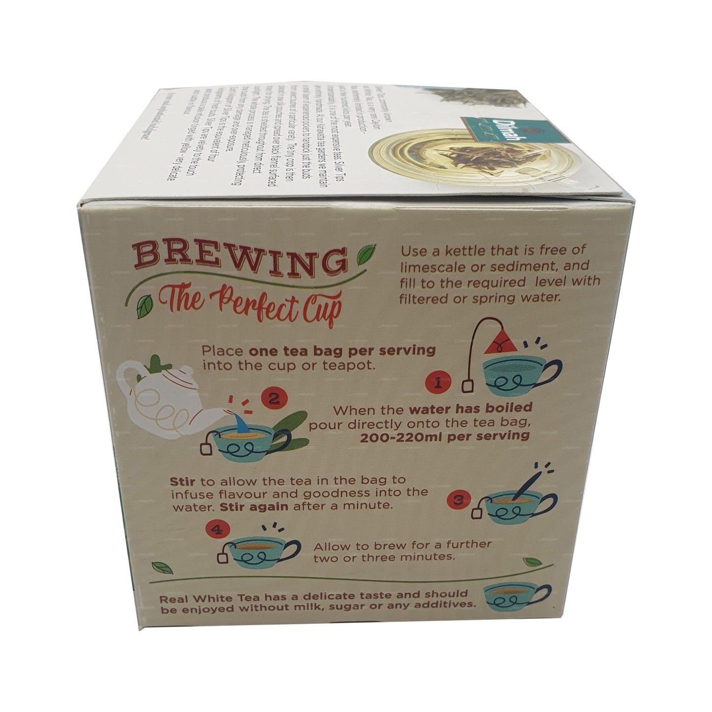 Dilmah Prawdziwa Biała Herbata Ceylon Silver Tips (20g) 10 torebek herbaty