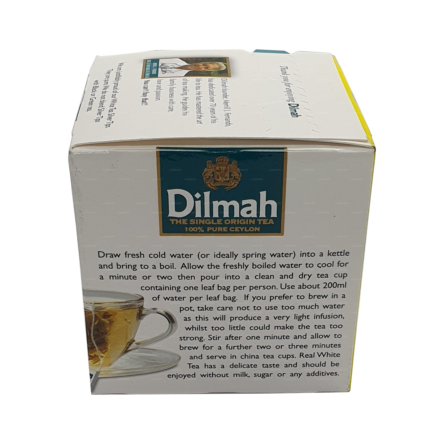 Dilmah Prawdziwa Biała Herbata Ceylon Silver Tips (20g) 10 torebek herbaty