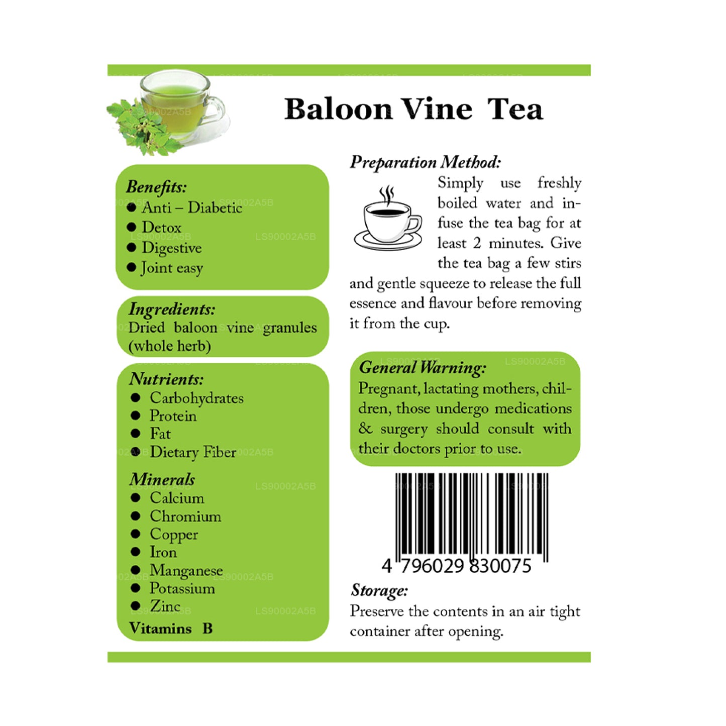 Lifetone Balloon Vine Tea (30g) 20 torebek