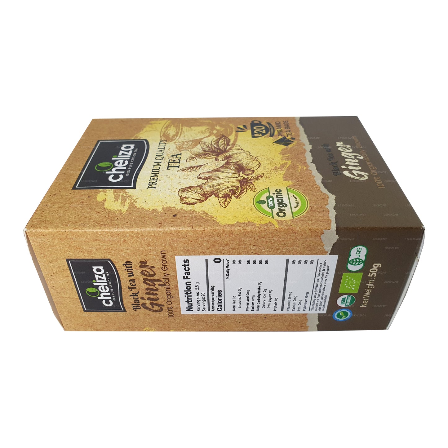 Cheliza Black Tea with Ginger (50g) 20 Tea Bags