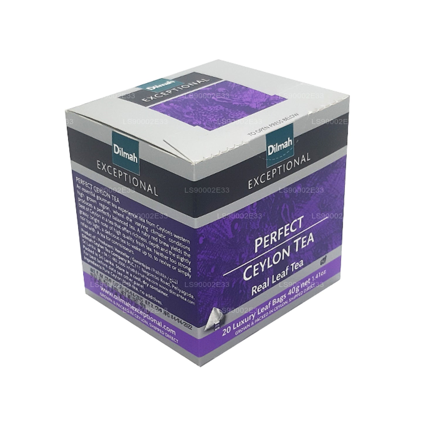 Dilmah Exceptional Perfect Ceylon Prawdziwa herbata liściasta (40g) 20 Torby Tag