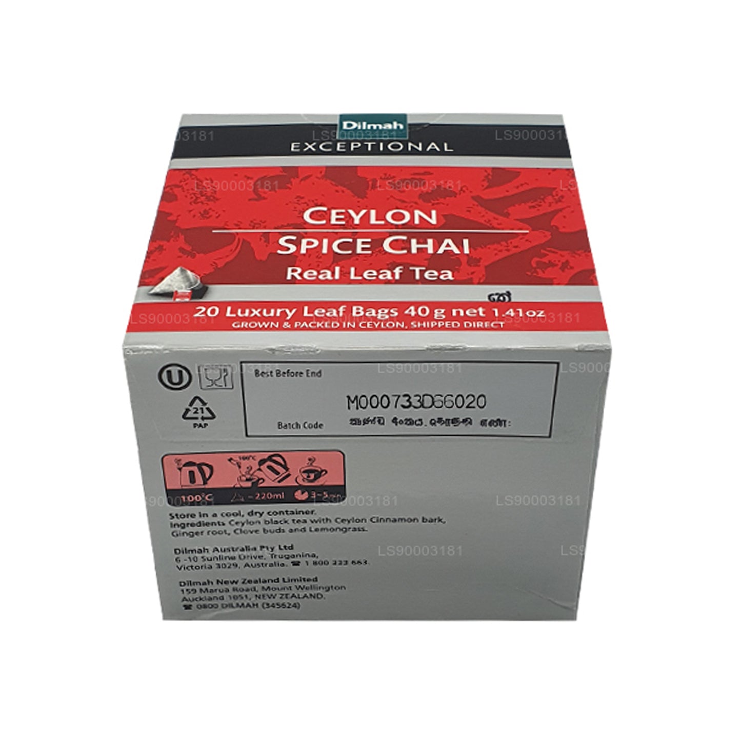 Dilmah Exceptional Ceylon Spice Chai (40g) 20 torebek