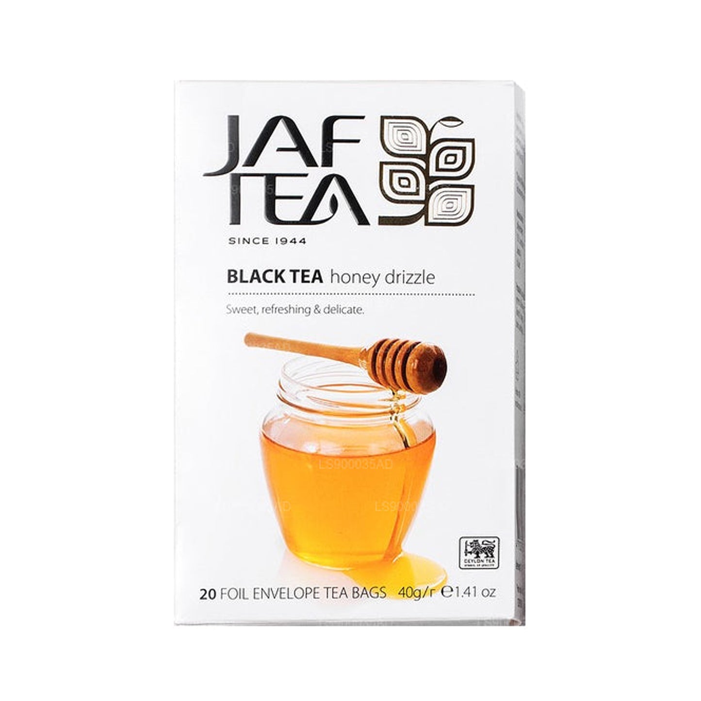 Jaf Tea Czarna Herbata Honey Drizzle Folia Koperta Torebki na herbatę (40g)