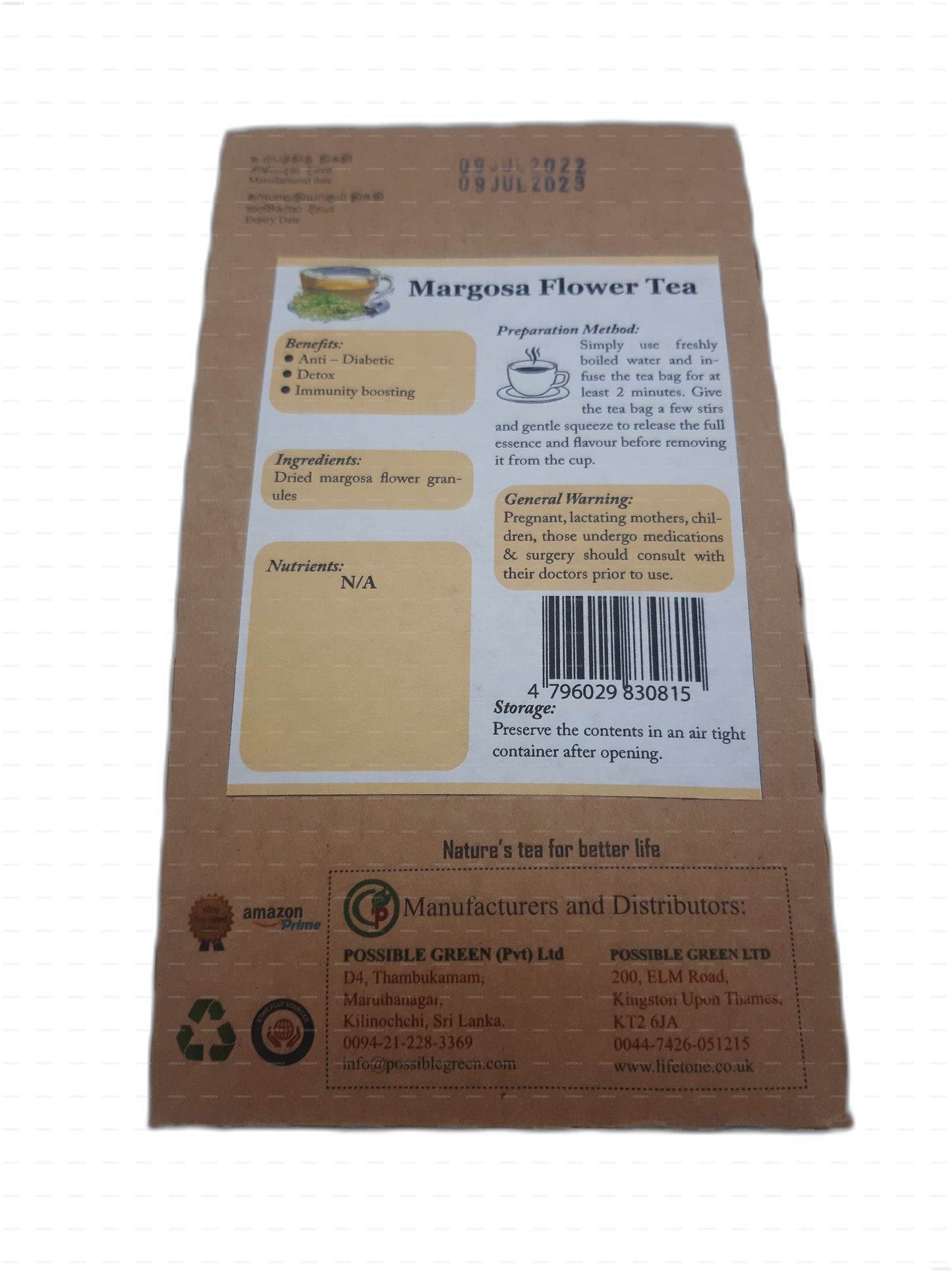 Lifetone Margosa Flower Tea (30g) 20 Tea Bags