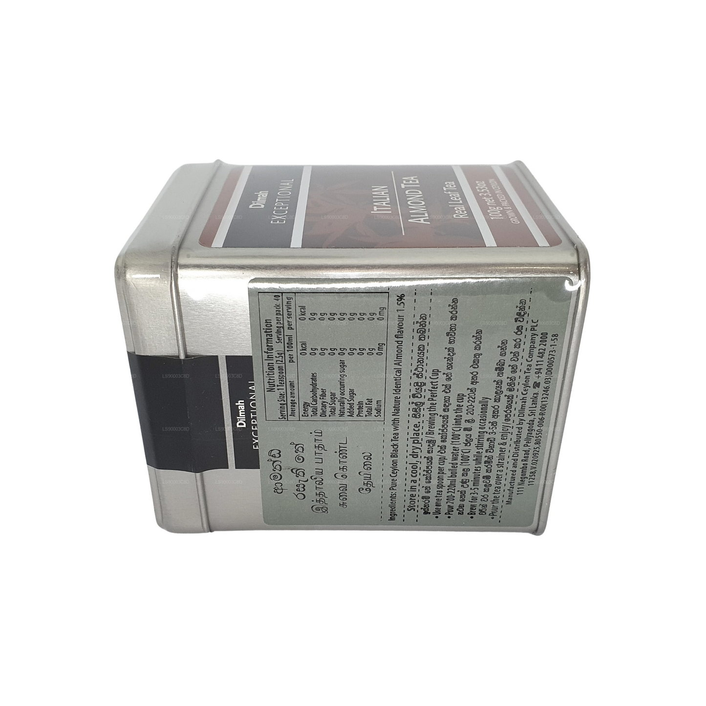 Dilmah Wyjątkowa włoska herbata migdałowa (100g) Tin Caddy