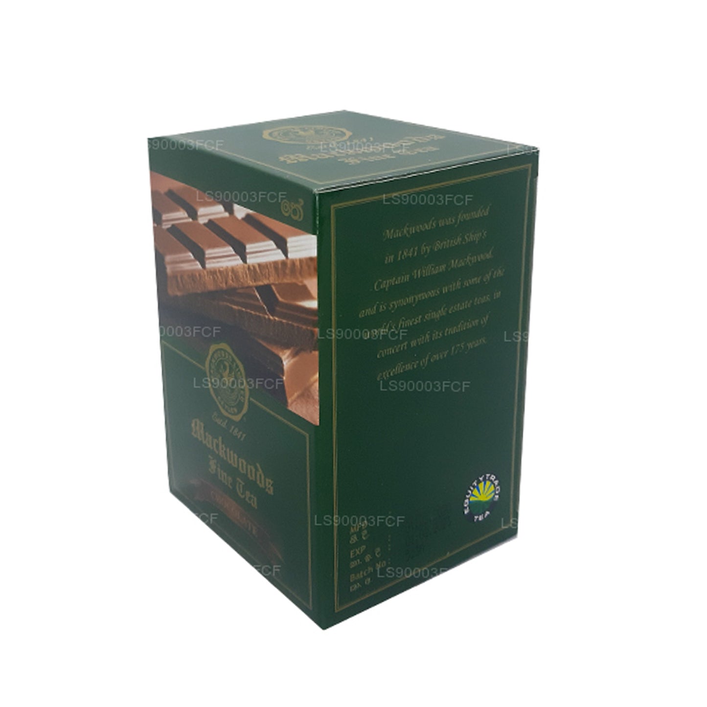 Mackwoods Single Estate Ceylon Czarna herbata o smaku czekolady (50g) 25 torebek