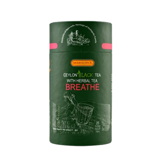 Siddhalepa Ceylon Black Tea with Herbal Tea Breath (25 Tea Bags)