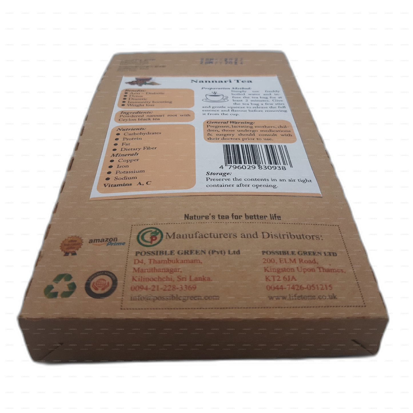 Lifetone Nannari Tea (40g) 20 Tea Bags