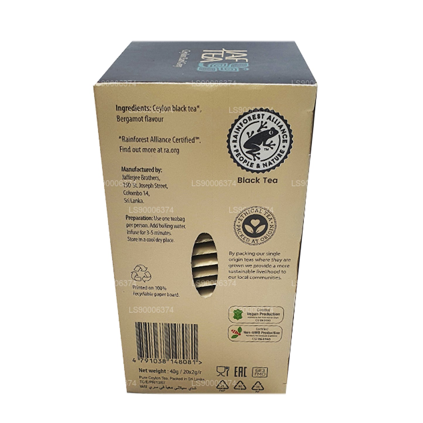 Jaf Tea Ceylon Earl Grey (40g) 20 torebek