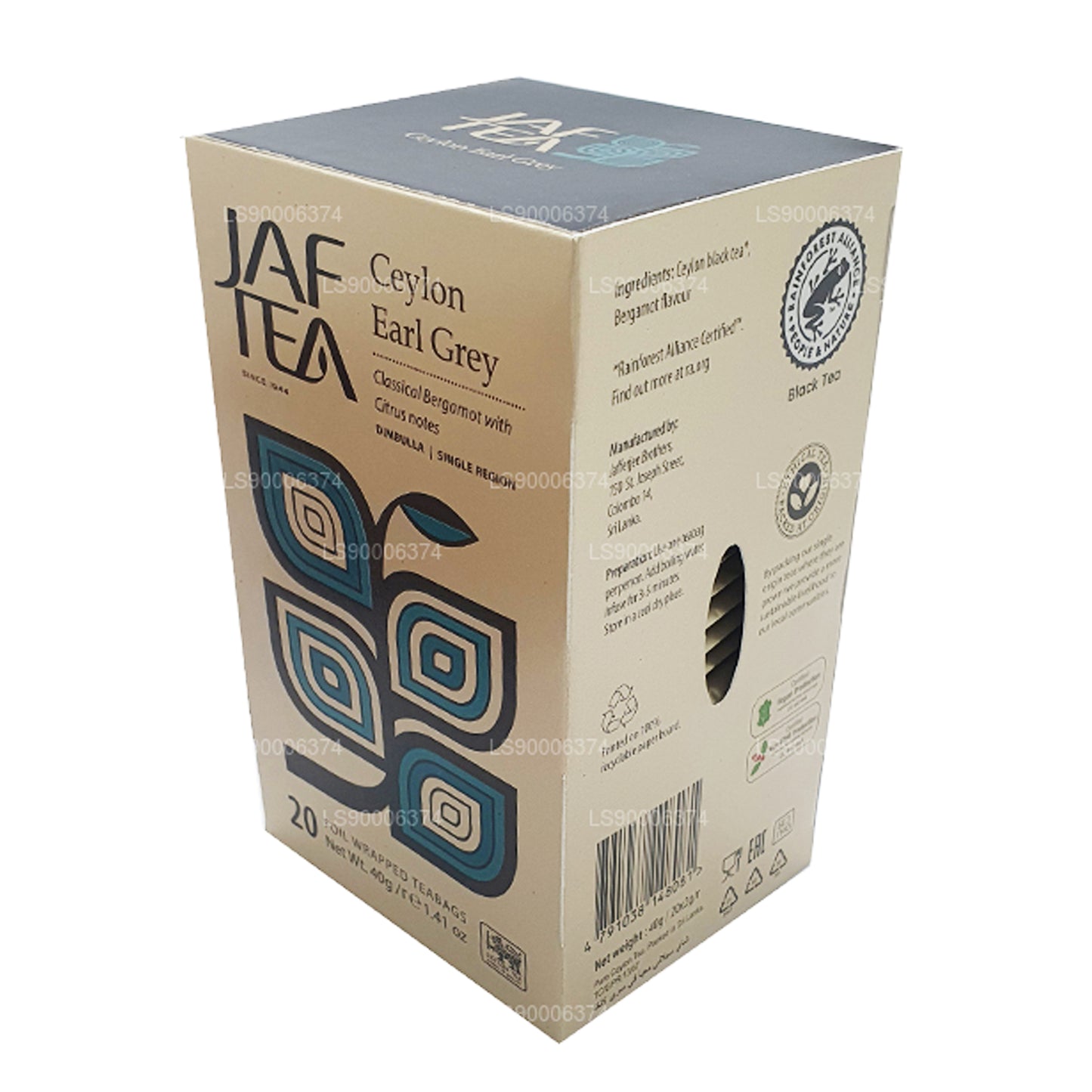 Jaf Tea Ceylon Earl Grey (40g) 20 torebek
