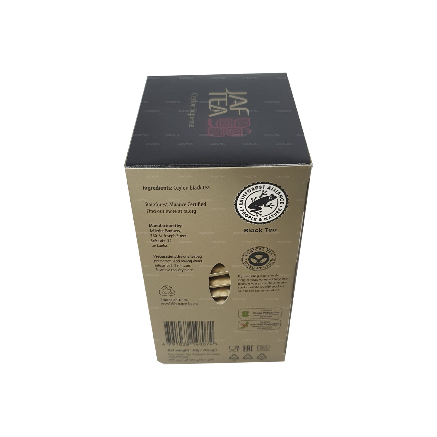 Jaf Tea Classic Gold Collection Ceylon Supreme Foliowa kopertowa torebka na herbatę (40g)