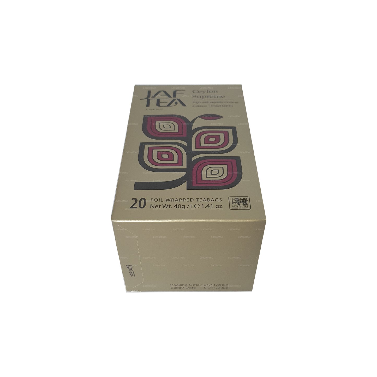 Jaf Tea Classic Gold Collection Ceylon Supreme Foliowa kopertowa torebka na herbatę (40g)