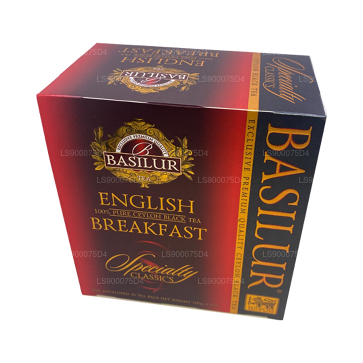 Basilur English Breakfast Pure Ceylon Black Tea (200g) 100 torebek herbaty