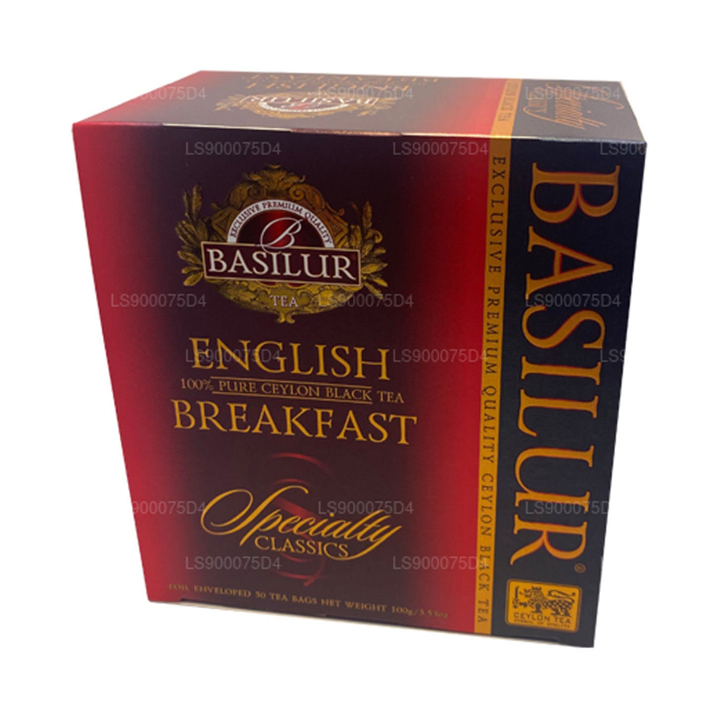 Basilur English Breakfast Pure Ceylon Black Tea (200g) 100 torebek herbaty