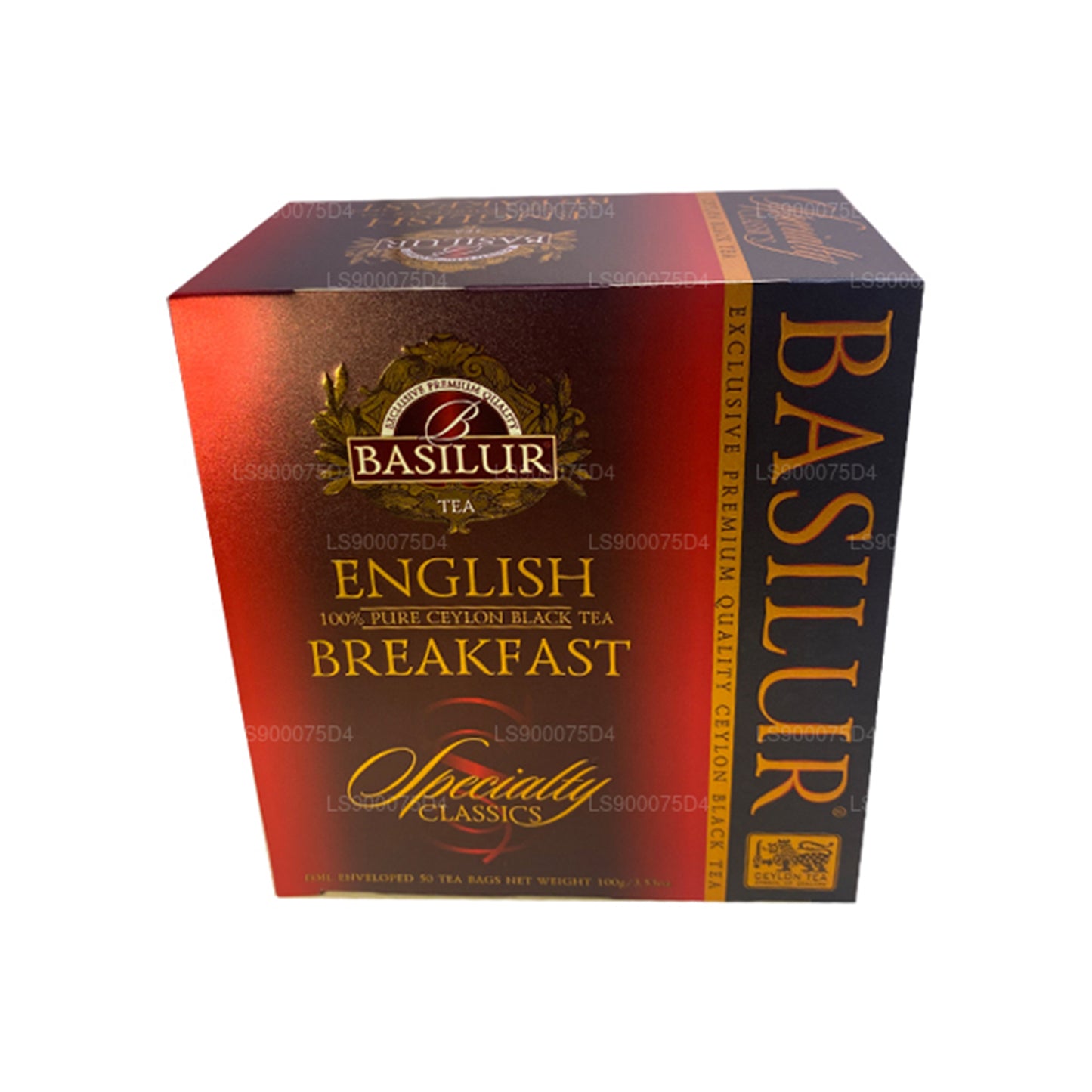 Basilur English Breakfast Pure Ceylon Black Tea (200g) 100 torebek herbaty