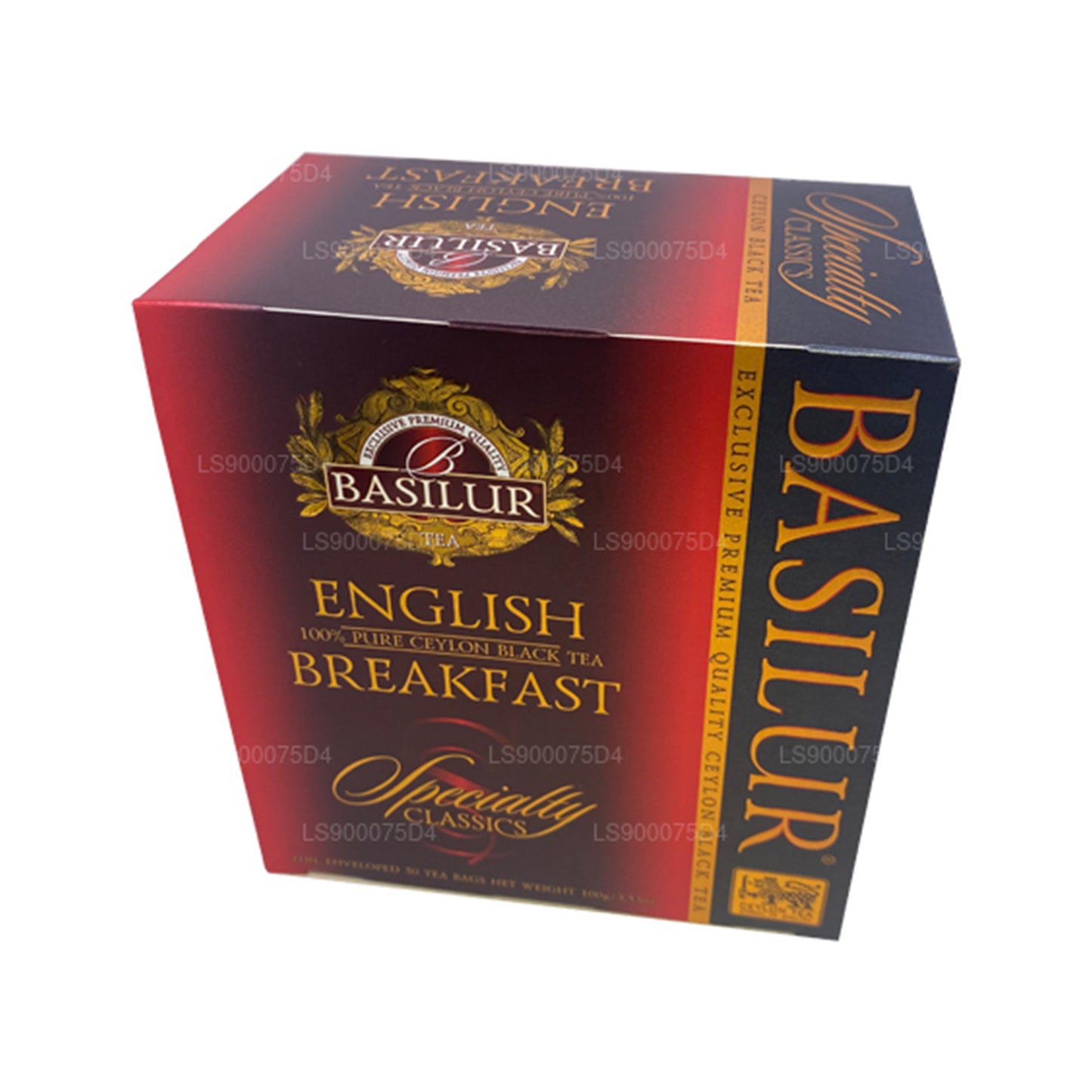 Basilur English Breakfast Pure Ceylon Black Tea (200g) 100 torebek herbaty