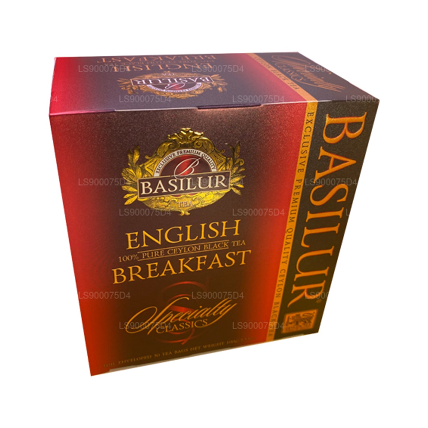 Basilur English Breakfast Pure Ceylon Black Tea (200g) 100 torebek herbaty