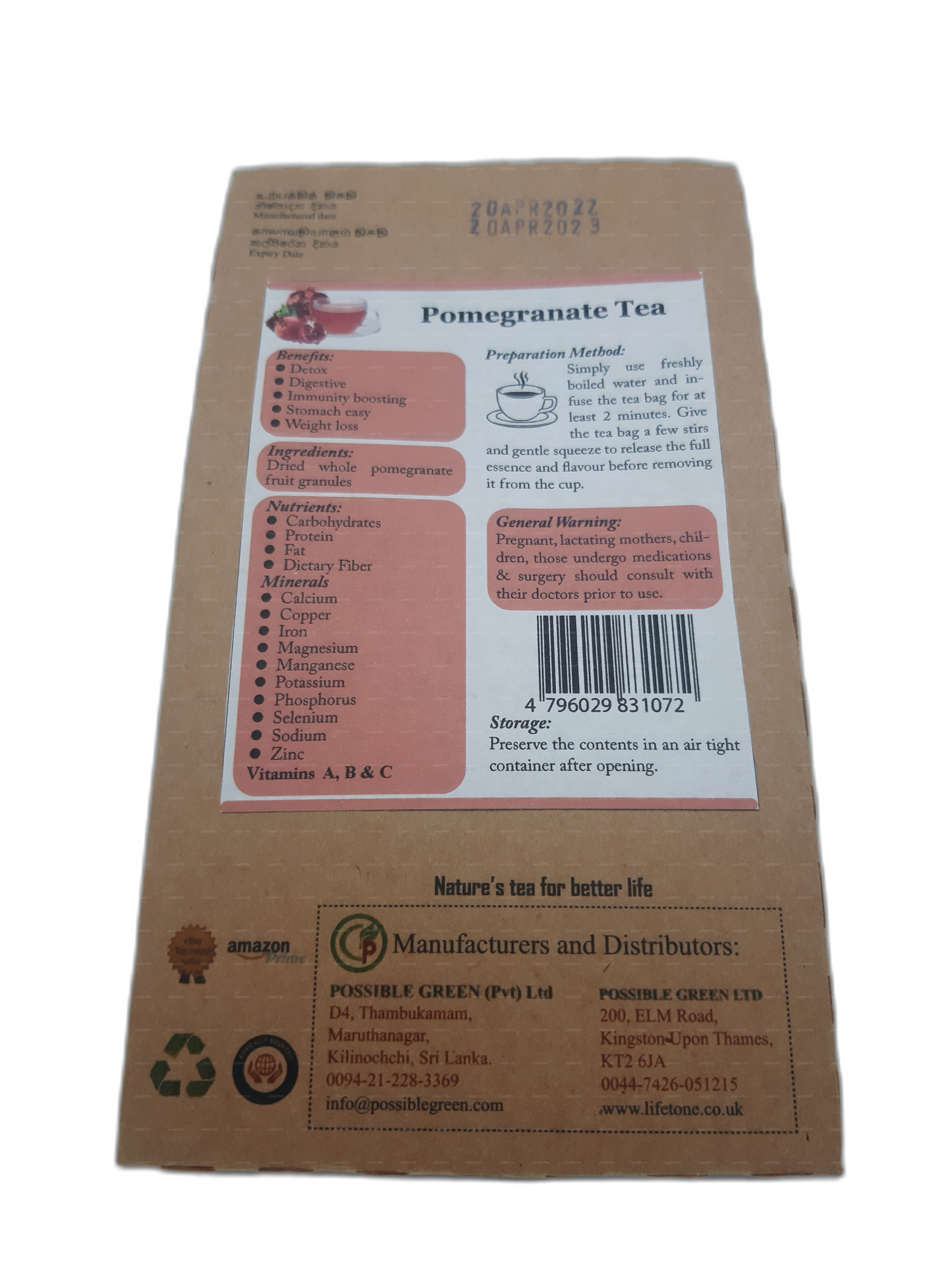 Lifetone Pomegranate Tea (40g)