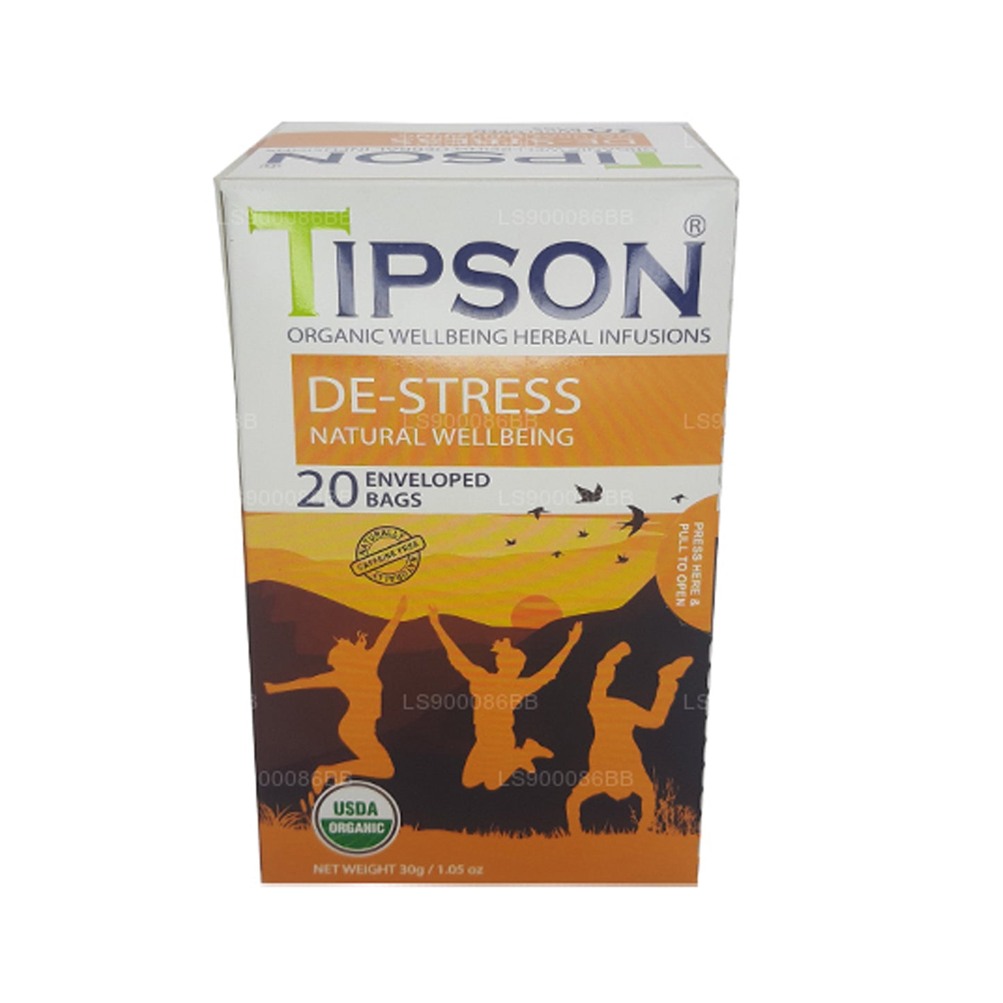 Tipson De-Stress Natural Wellbeing (30g) 20 torebek na herbatę w kopercie