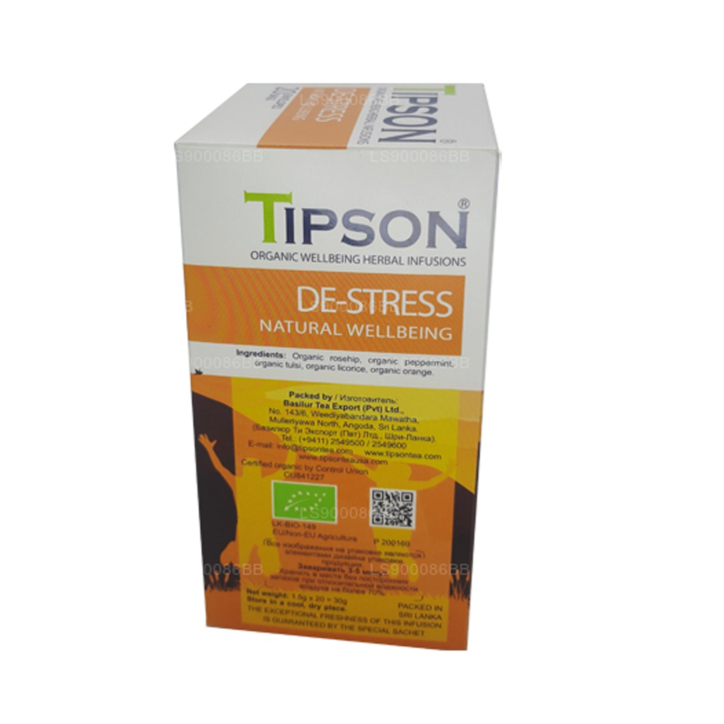Tipson De-Stress Natural Wellbeing (30g) 20 torebek na herbatę w kopercie