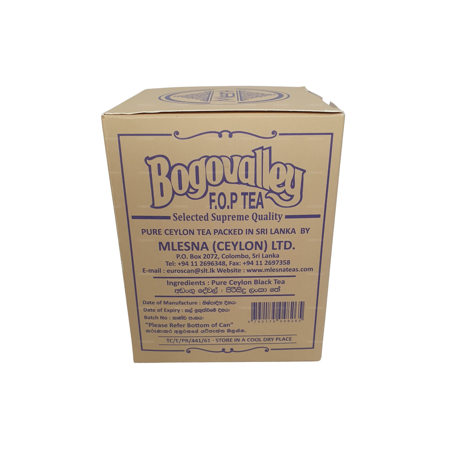 Herbata Mlesna Bogovalley F.O.P. w metalowym pojemniku (100 g)