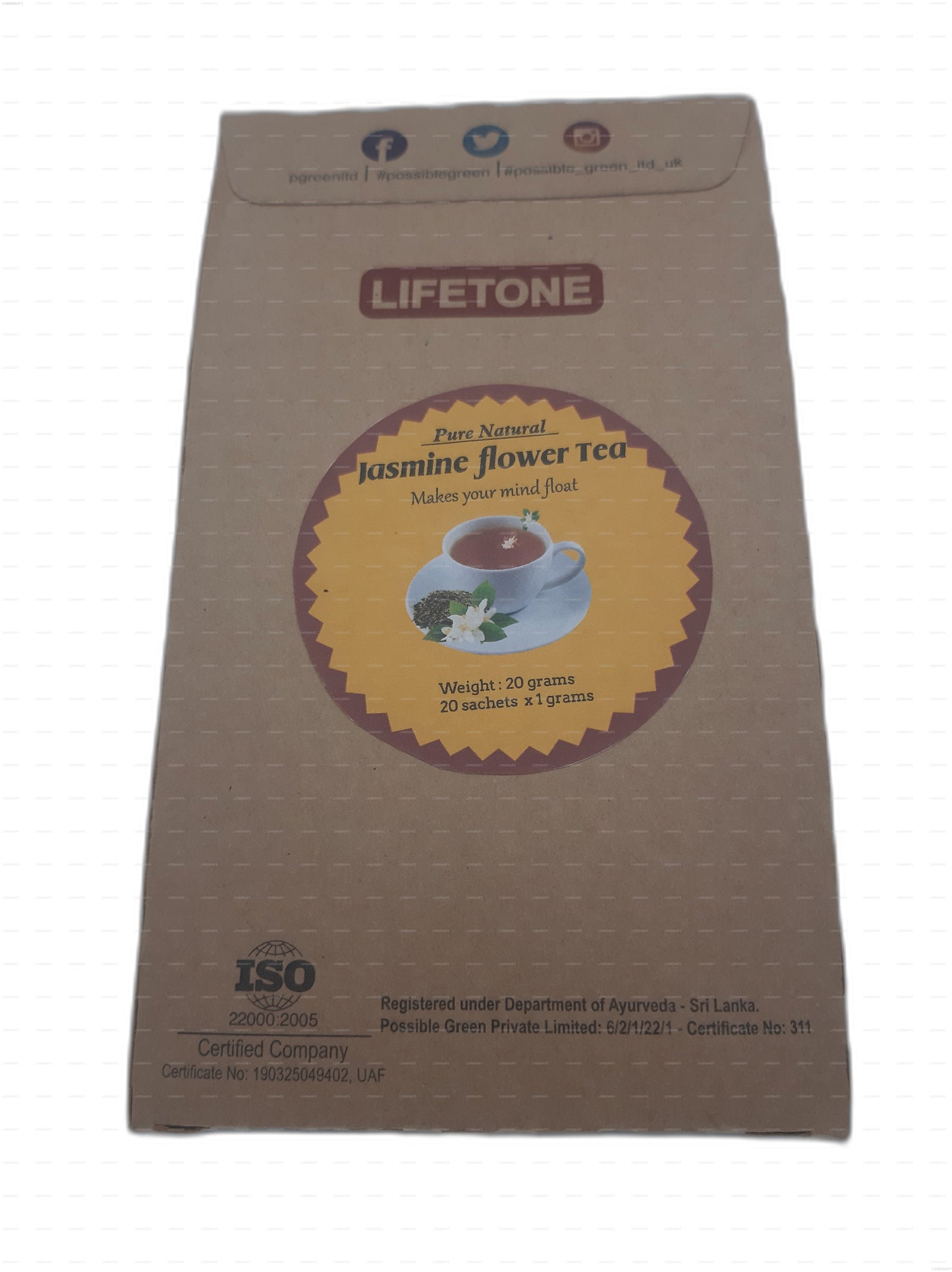 Lifetone Jasmin Flower Tea (20g) 20 Tea Bags