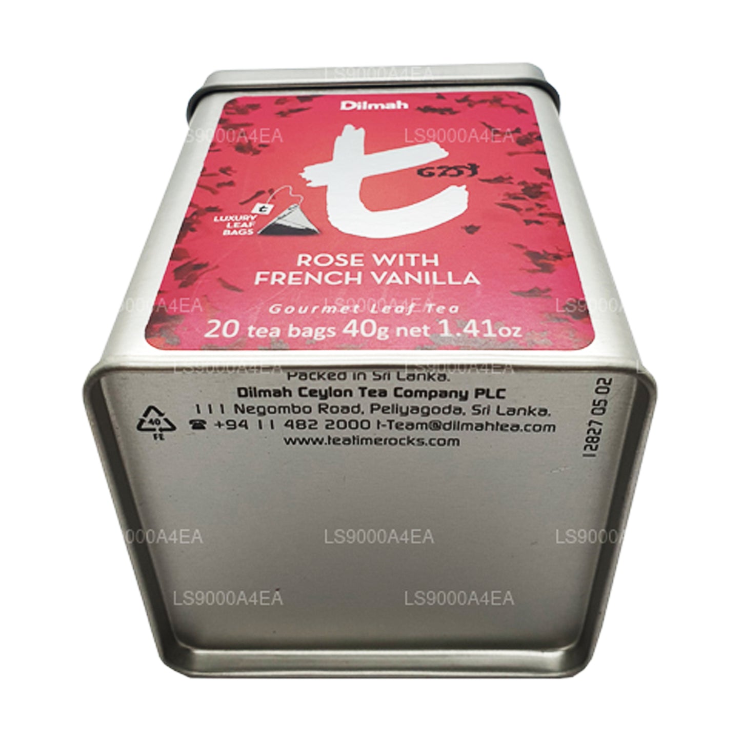 Dilmah T-series Rose z francuską wanilią 20 torebek herbaty Herbata liściasta (40g)
